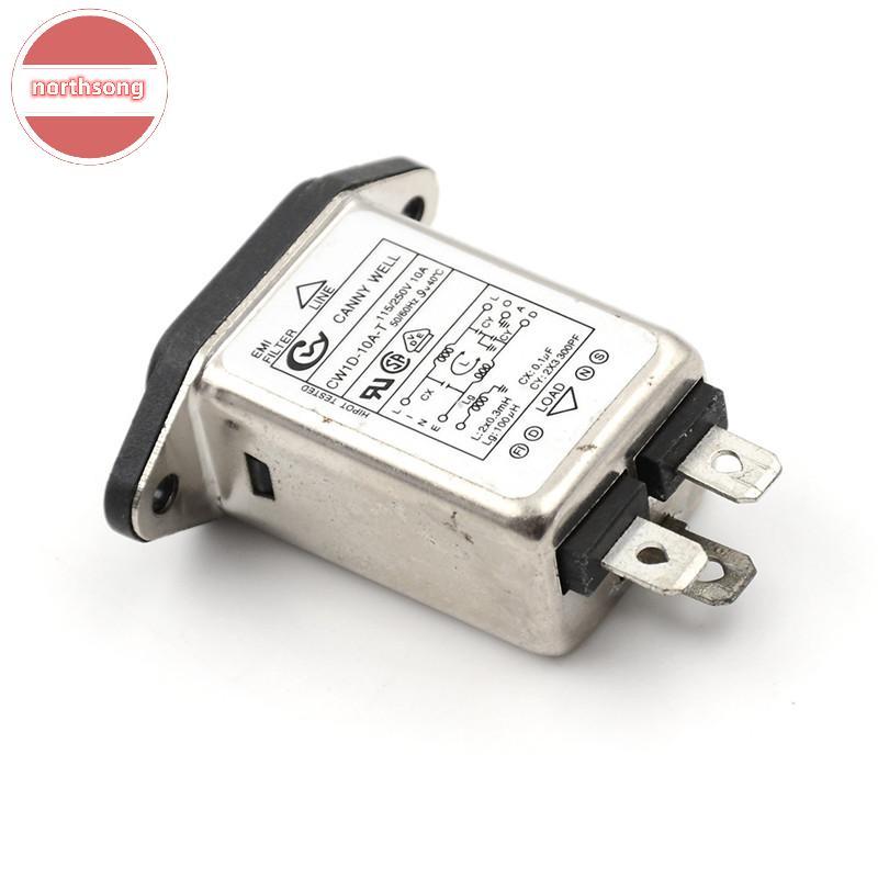 NOR 1PCS EMI RFI กรอง AC 250V 10A CW1D-10A-T Suppressor Power Line ตัวกรองเสียงรบกวน
0
0
0
0
0 ไทย