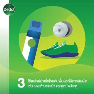 Dettol เดทตอล อิสอินเฟคแทนท์ สเปรย์ ฆ่าเชื้อแบคทีเรีย และเชื้อรา สำหรับพื้นผิว 450 มล.