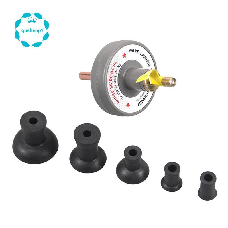 [Fast Q9]Valve Lapping Pro Car Attachment +5 แผ่นดูดวาล์วไฟฟ้าบดชุดเครื่องมือ 16/20/30/35/45 มม.