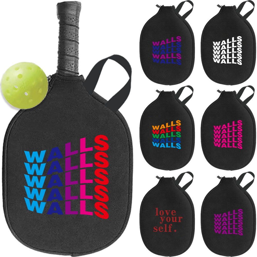 Premium Pickleball Racket Cover Pickleball Racket Bag Dustproof With Zipper & Handle Walls Design