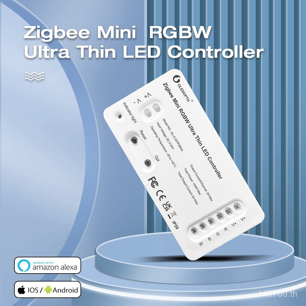 ควบคุม 2.4 GRGBW เสียงสมาร์ท + LEDAPP Mini BEEGLEDOPTOZIG Controller K3T6