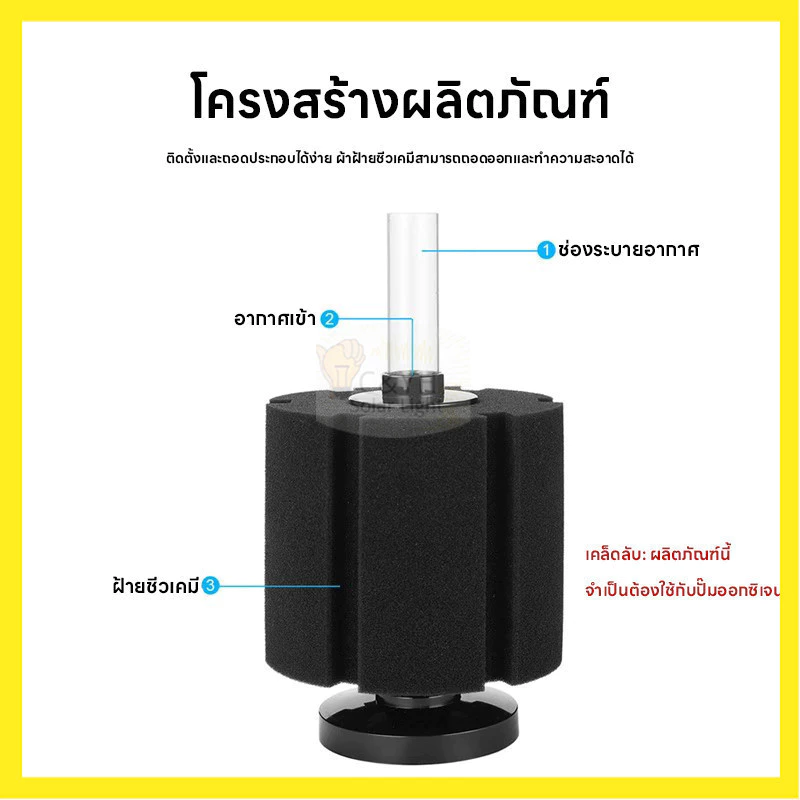 【ลดราคาพิเศษ】 กรองฟองน้ำตู้ปลา ฟองน้ำกรองชีวภาพ ฟองน้ำกรองละเอียด น้ำใส ปลาแข็งแรง 💧 thumbnail 5