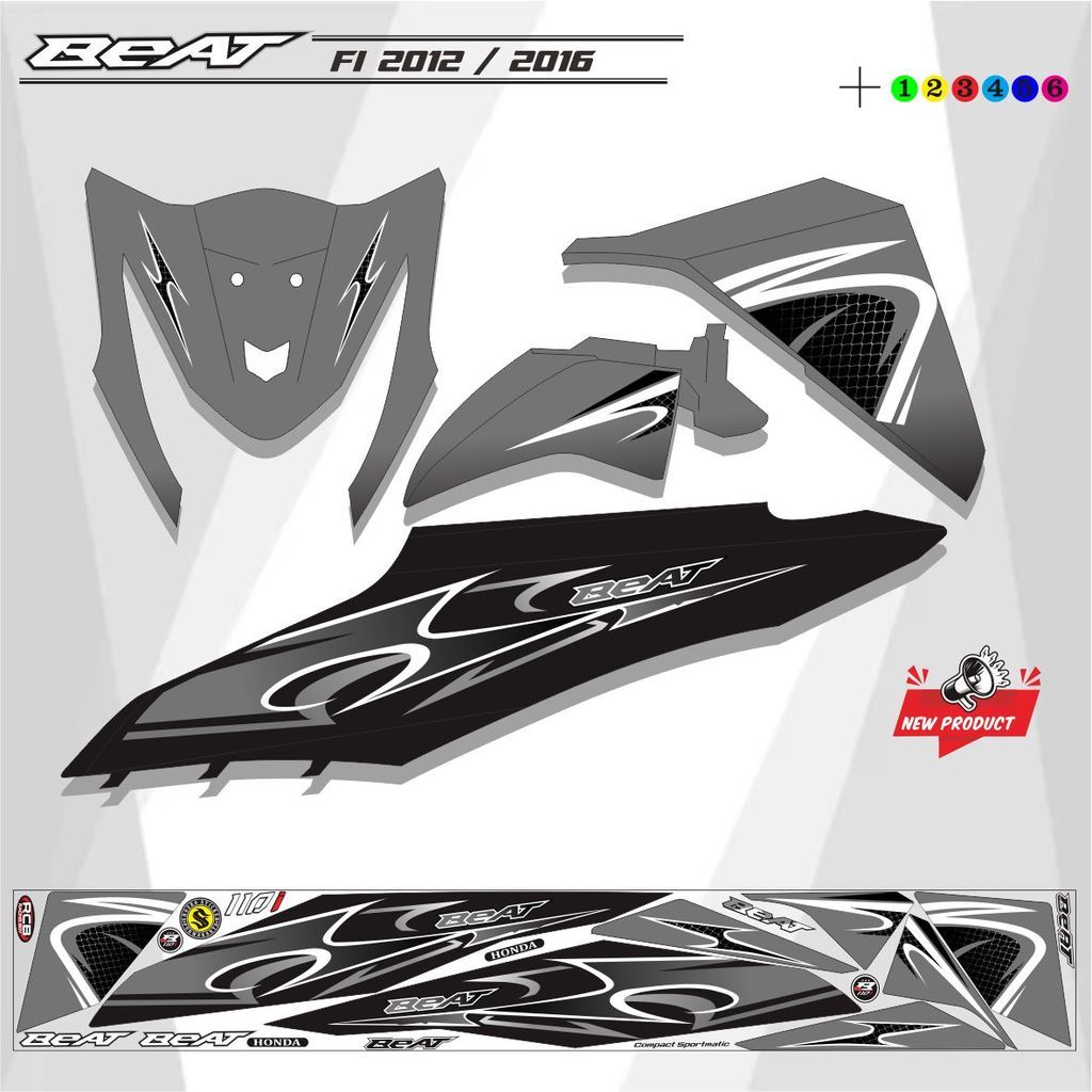 สติ๊กเกอร์ / สติ๊กเกอร์ STRIPING POLET BEAT FI VINYL MATERIAL STRIPING BEAT PGM FI STRIPING