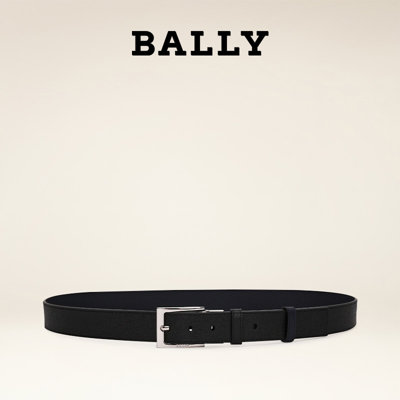 เข็มขัดหนังผู้ชายสีดำ สำหรับของขวัญคริสต์มาส BALLY