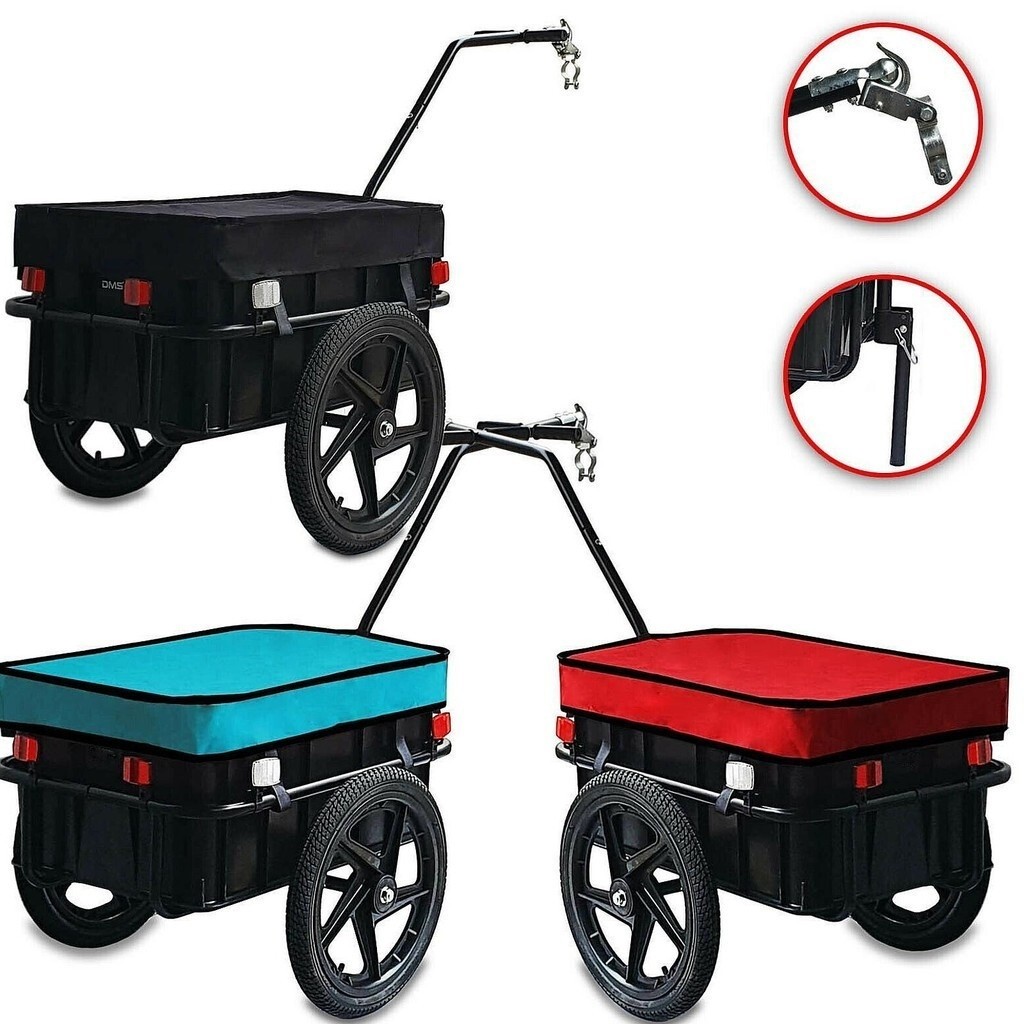 [svzfjuv] Bike Cargo Trailer Bike Wagon Trailer Removable Outdoor Wagon Carrier Bicycle