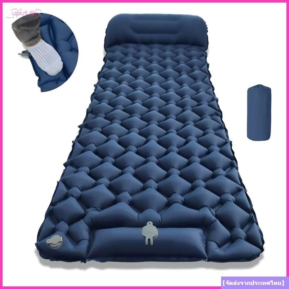 เสื่อนอนสำหรับเต็นท์ ขนาดพกพา พร้อมหมอนและสายรัดเท้า ทนต่อความชื้น น้ำหนักเบาที่เหมาะสำหรับการแคมป์ปิ้ง
