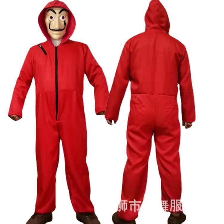 Hot Sale#Paper Money House cosplay Clothing dali Dali Clothes Red Halloween Clown Costume Money Hous