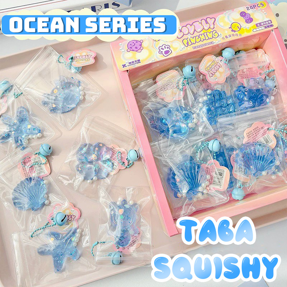 STARX Ocean-Themed Squishy Charms - ของเล่นบีบสัตว์ทะเลน่ารัก - ของเล่นอยู่ไม่สุขคลายเครียด ของเล่นสกุชชี่ | ของขวัญสําหรับเด็กครอบครัวเด็กผู้หญิงนักเรียนชาย