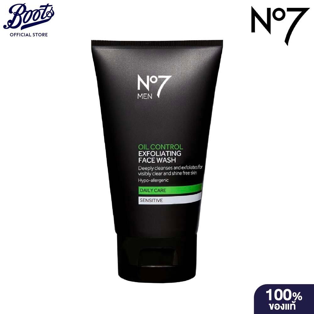 No7 Men Oil Control Exfoliating Face Wash 150 ML. นัมเบอร์เซเว่น เมน ออยล์ คอนโทรล เอ็กซ์โฟลิเอติ้ง เฟซ วอช 150 มล.