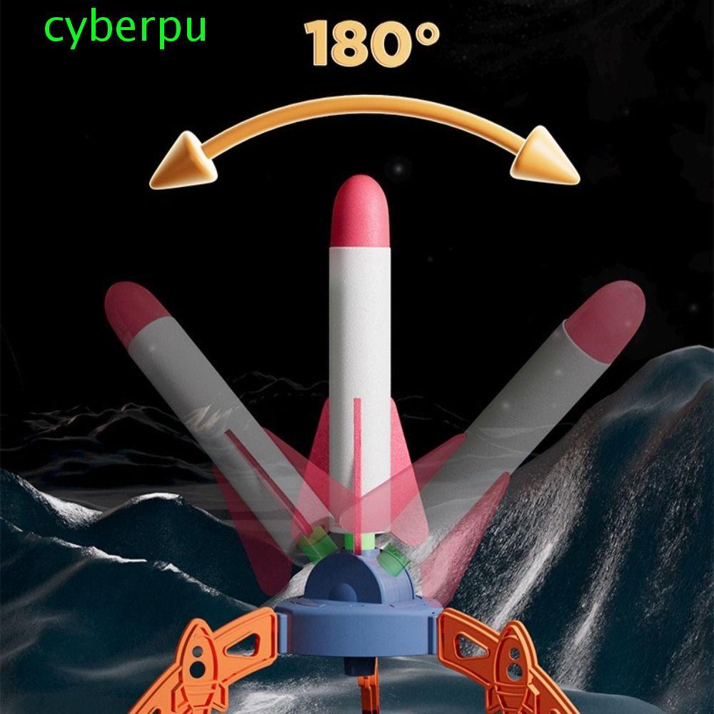 CYBERPULSE Stomp Rocket Toy, Foam Plastic Rocket Launcher, Creative Foot Pump Luminous Pressed Outdo