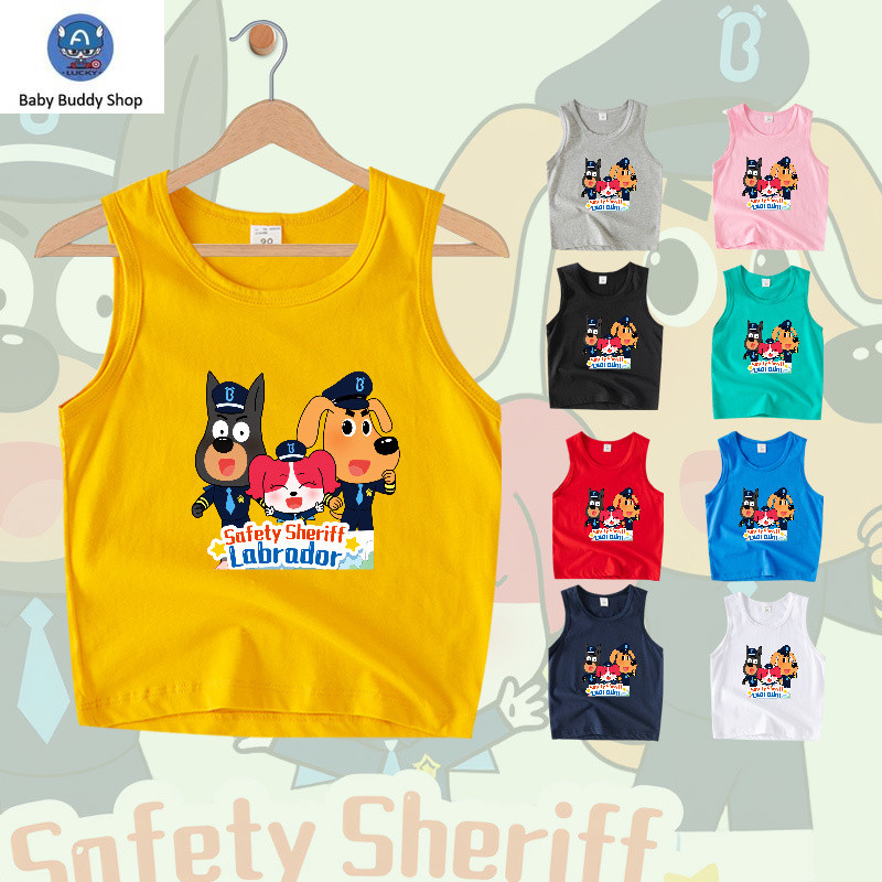 SHERIFF LABRADO เสื้อกล้ามผ้าฝ้ายสำหรับเด็กชายและเด็กหญิง TH2TB095