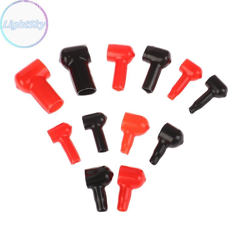 LightSky 2PCS แบตเตอรี่ terminal ฉนวนแบตเตอรี่กองบวกและลบเสายึดคอลัมน์แขนป้องกัน UPS batt TH
