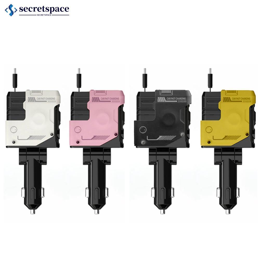 SECRETSPACE 120W Car Charger Super Fast Flash Charge USB/Type C Multi Port Charger 4 in 1 สายขยาย O5