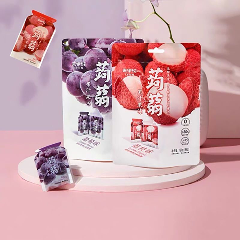 2025 สินค้าใหม่ น้ําไลยิเฟน รสองุ่น/ลิ้นจี่ 0 น้ําตาลไขมันบรรเทาตะกละ ขนมขบเคี้ยวแบบสบาย ๆ แพคเกจขนาดเล็ก20251029
