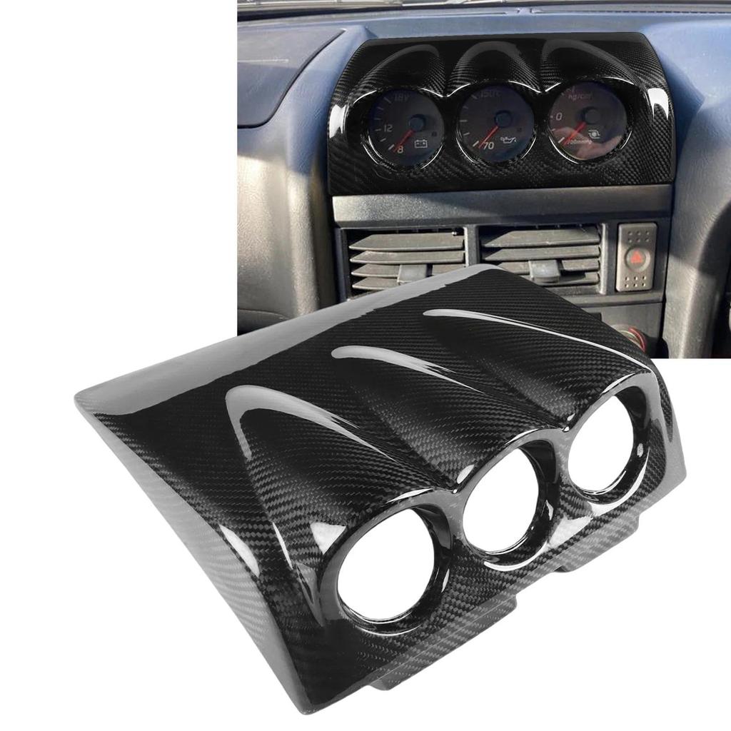 สําหรับ Nissan Skyline R34 GTR GTT 1999-2004 คาร์บอนไฟเบอร์แท้ Dash เมตร Gauge Pod ฝาครอบ 52 มม.แดชบ