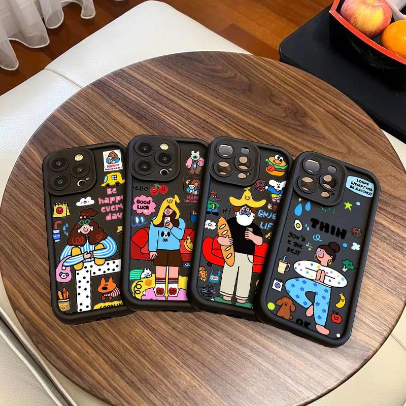 Vivo ตัวการ์ตูนสไตล์สําหรับ V5 V5 Lite V5S V15 Pro V17 Neo V19 V19 Neo V20 V20 SE V21 4G V21 5G V21e