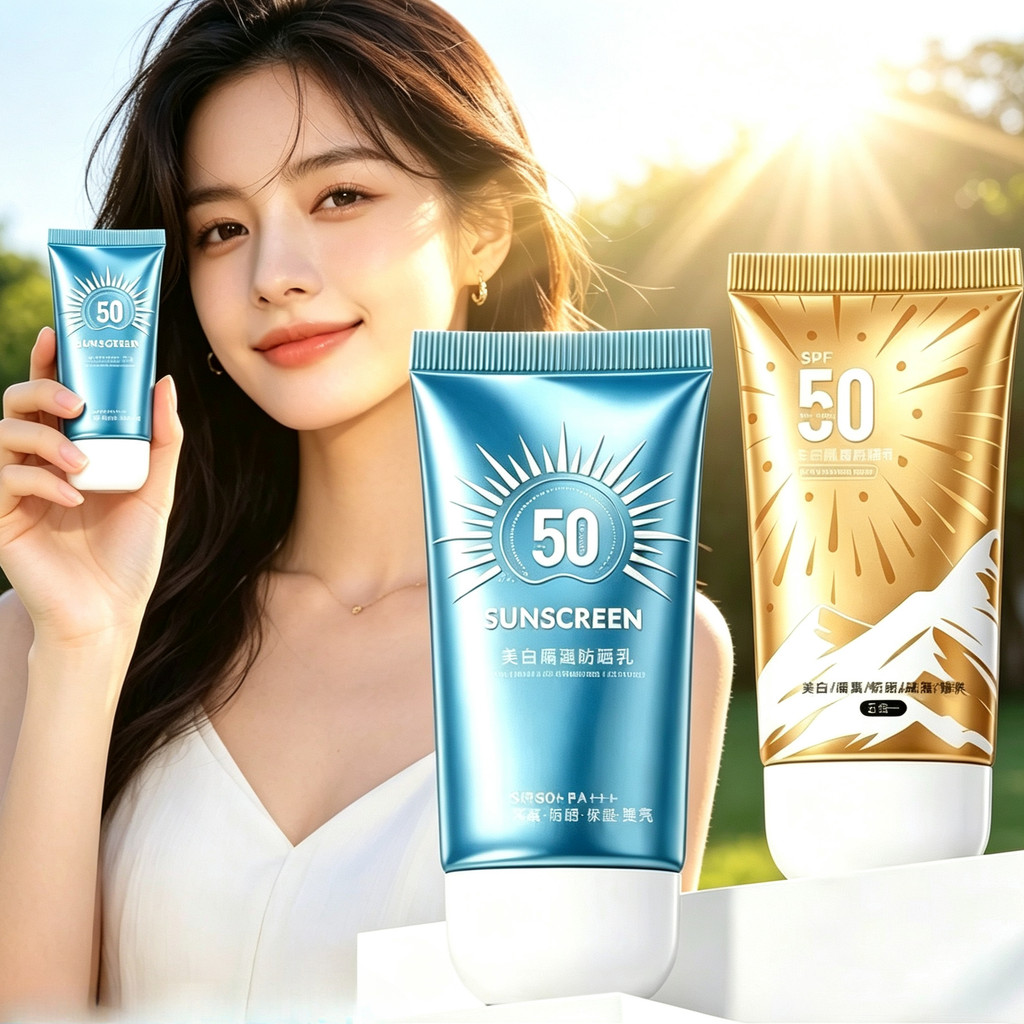 SR-shop:ครีมกันแดด SPF50 PA+++ ป้องกันแสงแดด ครีมกันแดดเนื้อบางเบา -กลางแจ้ง ป้องกันรังสียูวีได้ดีเยี่ยม