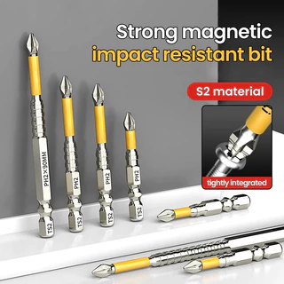 COD 25-150 มม.ไขควงแม่เหล็กบิตโลหะผสมเหล็ก Anti-SLIP ยาวเจาะ Bits PH2 Impact ไขควงบิตสําหรับไม้เครื่องมือ