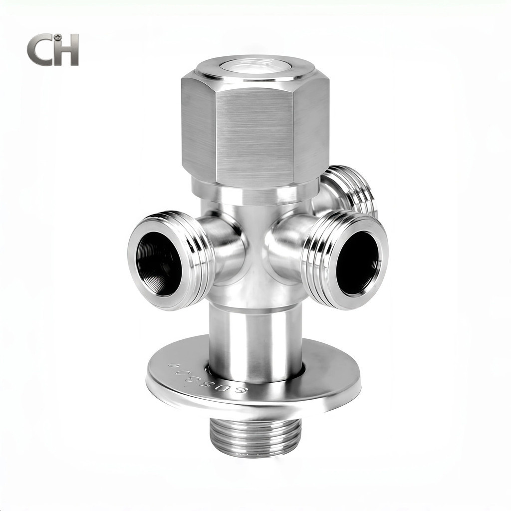 304 SS 3/4-Way Angle Valve 1In2Out สําหรับเครื่องทําความร้อน/ห้องน้ําHZ-HCWJ