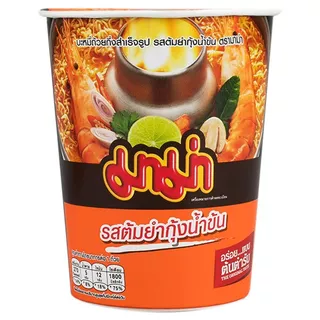 มาม่าบะหมี่กึ่งสำเร็จรูปคัพรสต้มยำกุ้งข้น 60กรัม แพค 3 Mama Cup Shrimp Tom Yom 60g X3 [หมายเลขบาร์โค้ด 8850987128417 ]