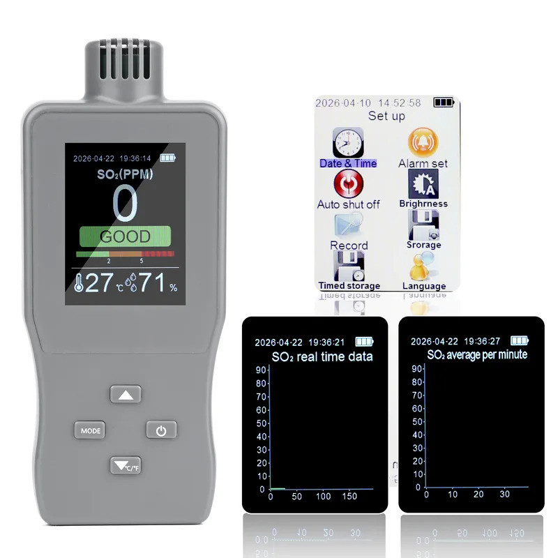 Professional เครื่องตรวจจับก๊าซแบบพกพา O2 O3 NH3 SO2 CL2 CO H2S EX เครื่องวิเคราะห์ Air คุณภาพ Monit