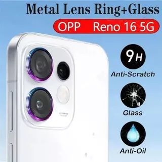 ฟิล์มกล้องโลหะ iRon Ring 2วง สำหรับ OPPO Reno16 5G/4G (2026) ฟิล์มป้องกันเลนส์กล้องอลูมิเนียมอัลลอย HD ระดับ 9H
