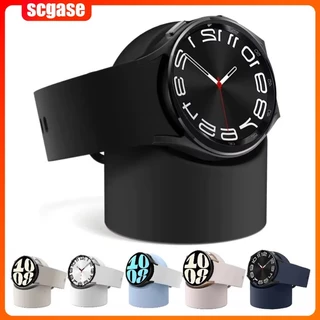 แท่นชาร์จเดสก์ท็อปสําหรับ Samsung Galaxy Watch 9/8/7/6/5/4 44 มม.ซิลิโคนชาร์จที่นั่งสําหรับ Galaxy Watch Ultra (2025)
