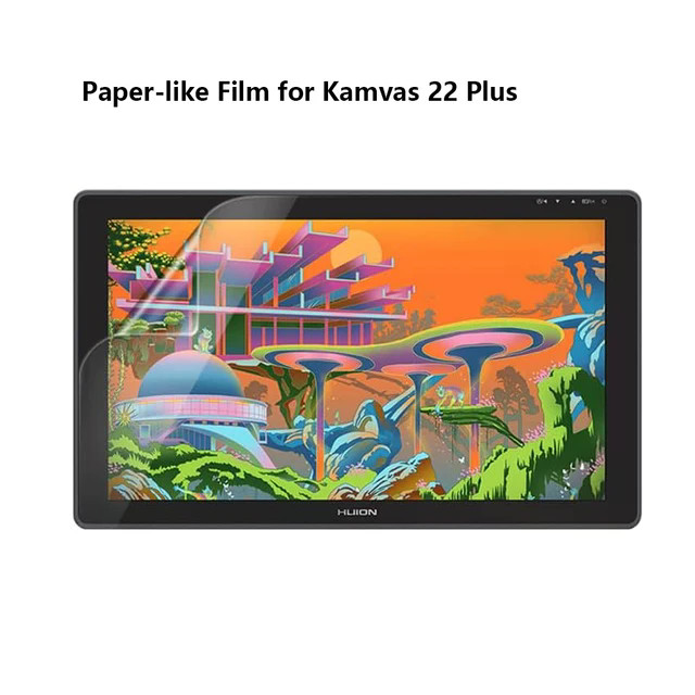 ฟิล์มกันรอยกระดาษเหมือนเข้ากันได้สําหรับ Huion Graphic Tablet Kamvas 22 Plus Matte Film