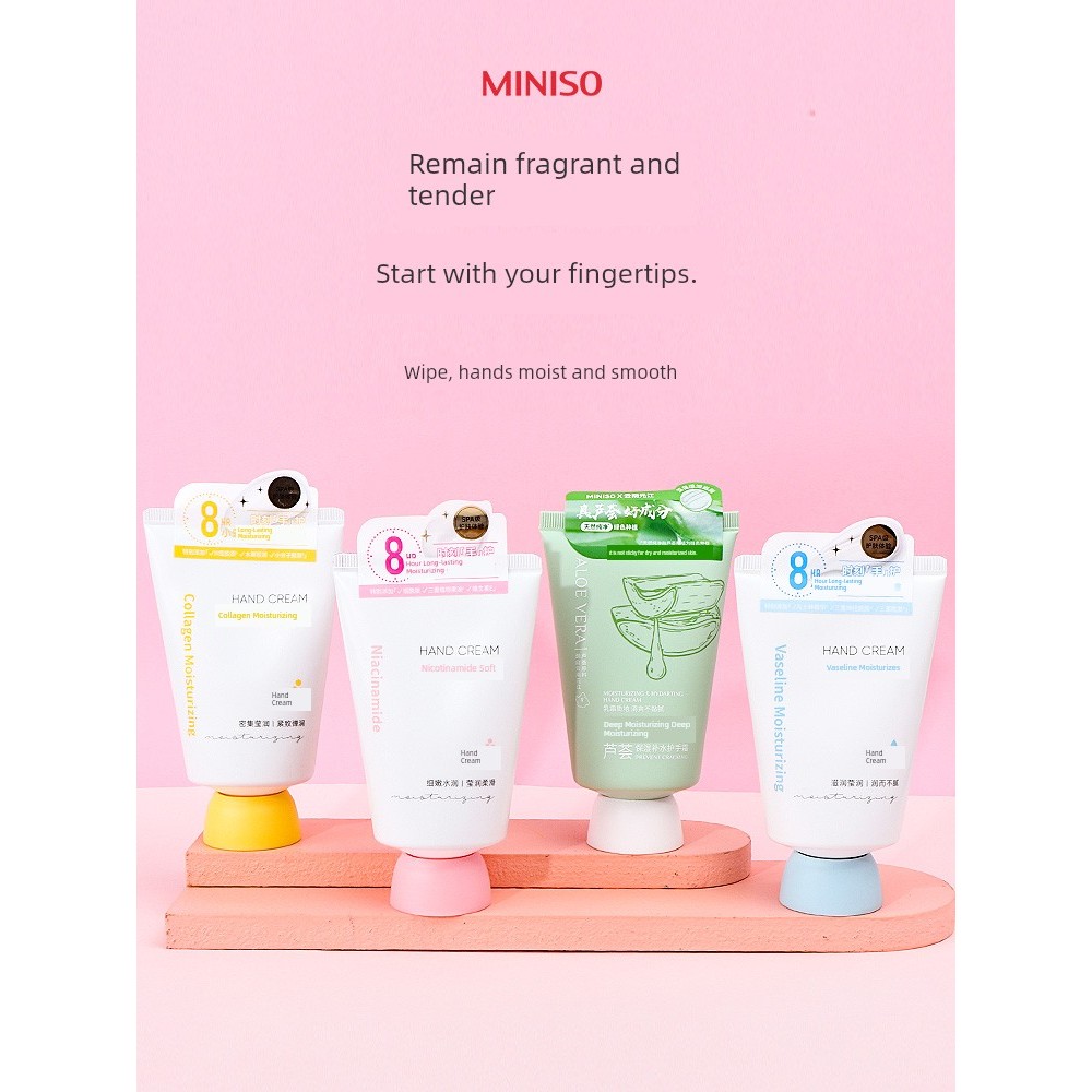 handcream แฮนด์ครีม Mini miniso miniso Vaseline Moisturizing Hand Cream Aloe Vera Moisturizing Moist