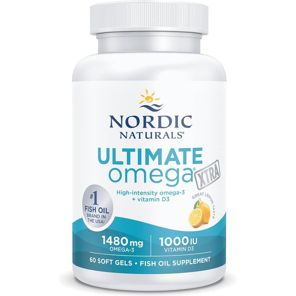 Nordic Natural Ultimate Omega Xtra, 1480mg, แคปซูลน้ํามันปลา Omega-3 ความเข้มข้นสูง, บรรจุ EPA, DHA 