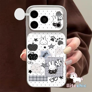 เคสไอโฟน17เคสเปลี่ยนผิวหนัง ลายกระต่าย คู่รัก น่ารัก เข้ากันได้กับIPhone 17 air 14 11 13 16 12 15 Pro Max 14 16 15 Plus