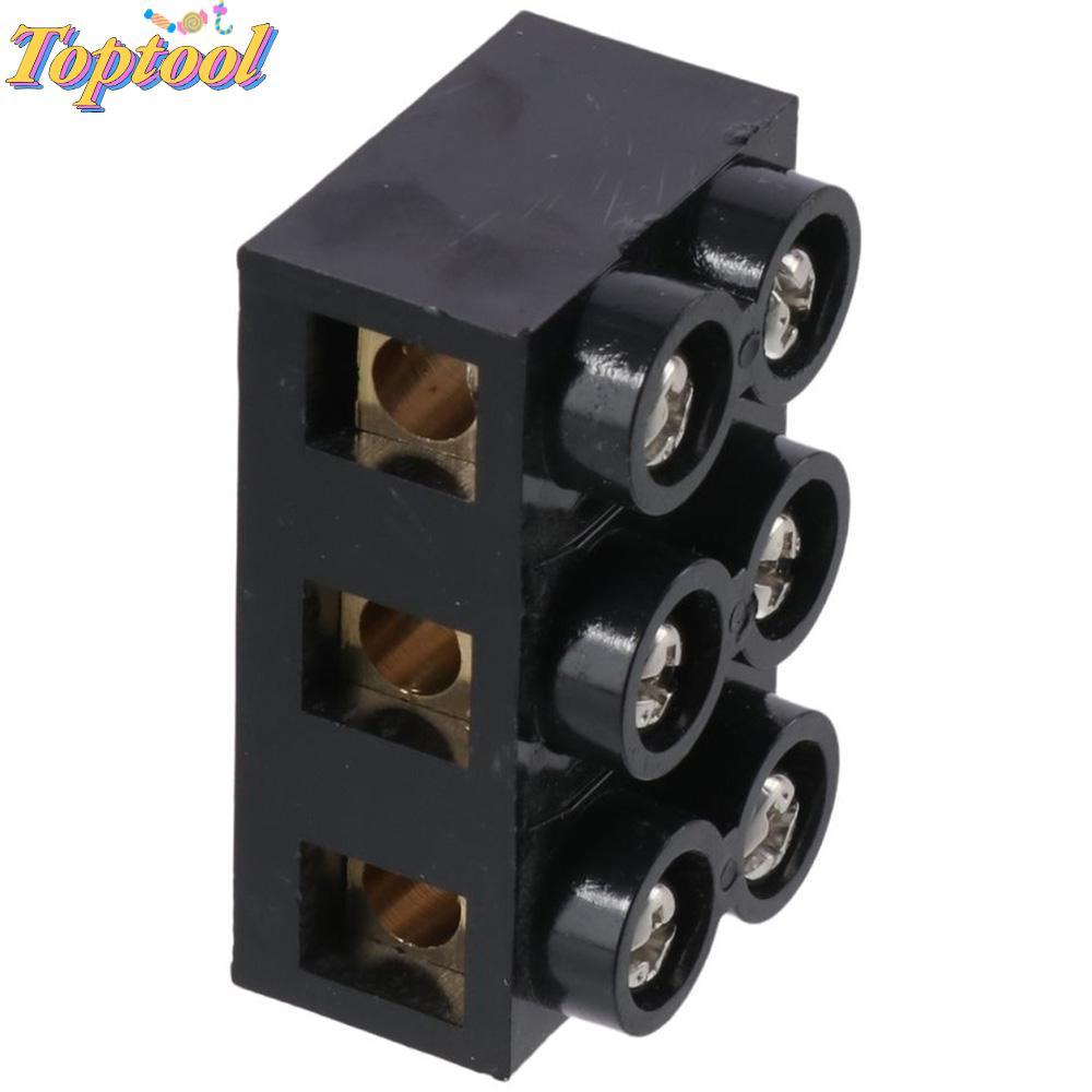 TOPTOOL Terminal Block, Dual Row 60A Screw Electric Barrier Strip, Terminal Post 500V 3 ตําแหน่งวิศว