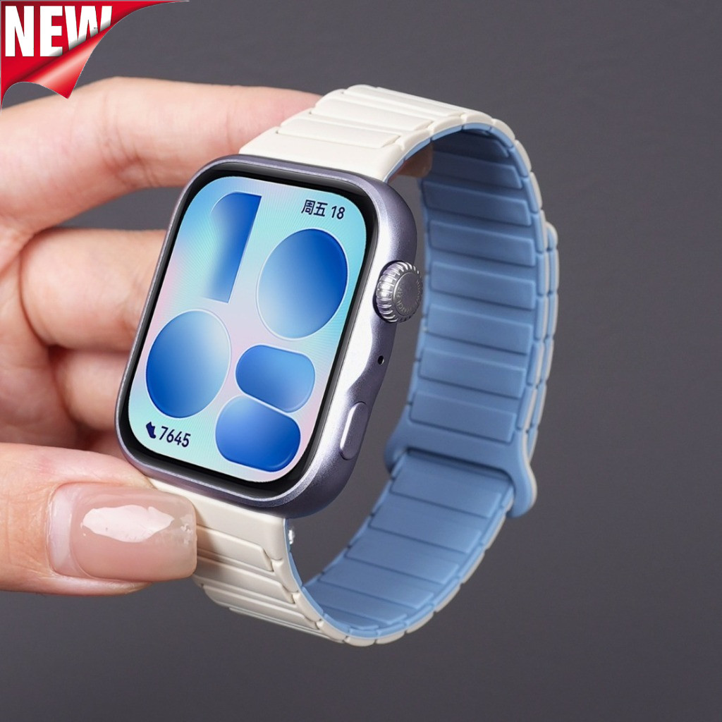 สายรัดซิลิโคนเหลวสําหรับนาฬิกา Huawei Fit5 Fit4Pro Fit3, สายรัดข้อมือแม่เหล็กแบบนุ่มสร้อยข้อมือ Fit5Pro อุปกรณ์เสริม
