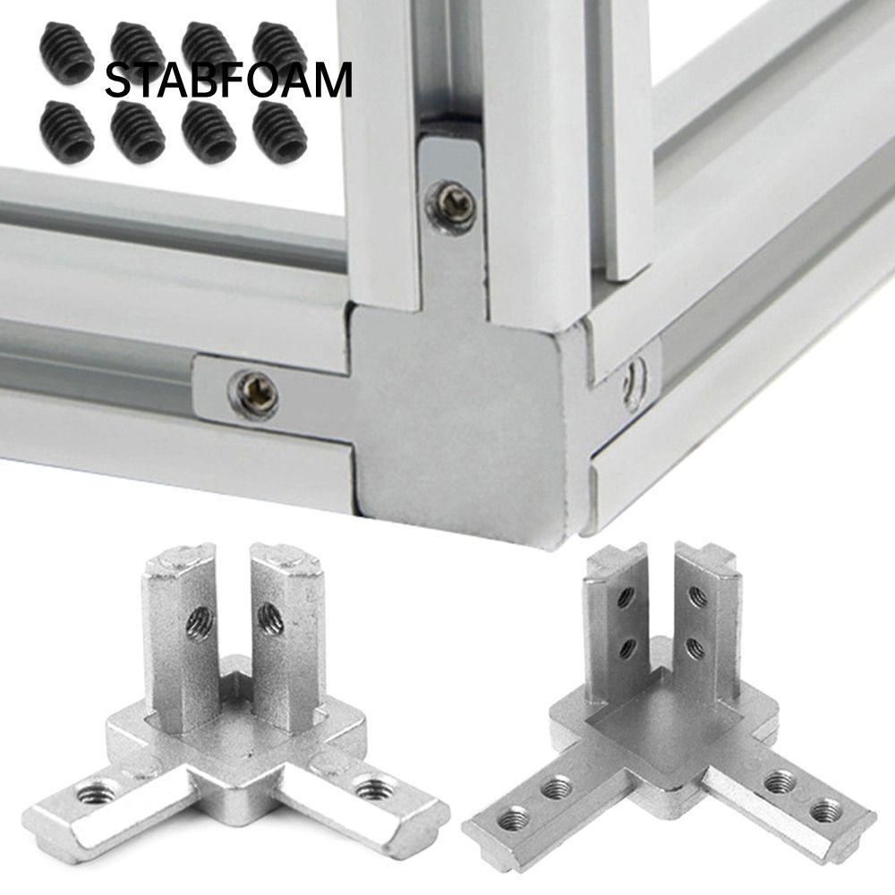 STABFOAM Bracket Connector Silver 2020 3030 4040 Series Slot Aluminium Extrusion Profile Standard