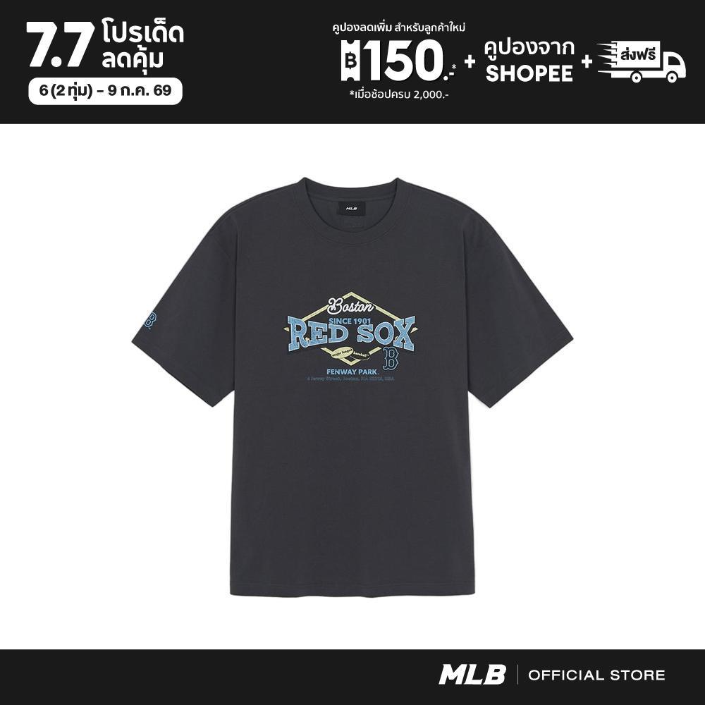 MLB เสื้อยืด ยูนิเซ็กซ์ Vintage Stadium Graphic T-Shirts รุ่น 3ATSV1763 43CGD สีเทาชาโคล
