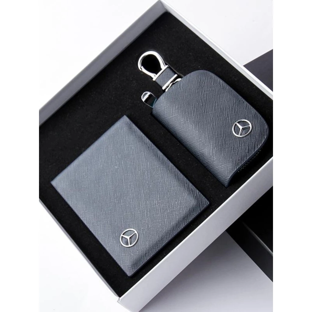 เหมาะสําหรับ Benz Car Key Case ชุดใบขับขี่หนังแท้ High-End Drivers License Book Drivers License thumbnail 4