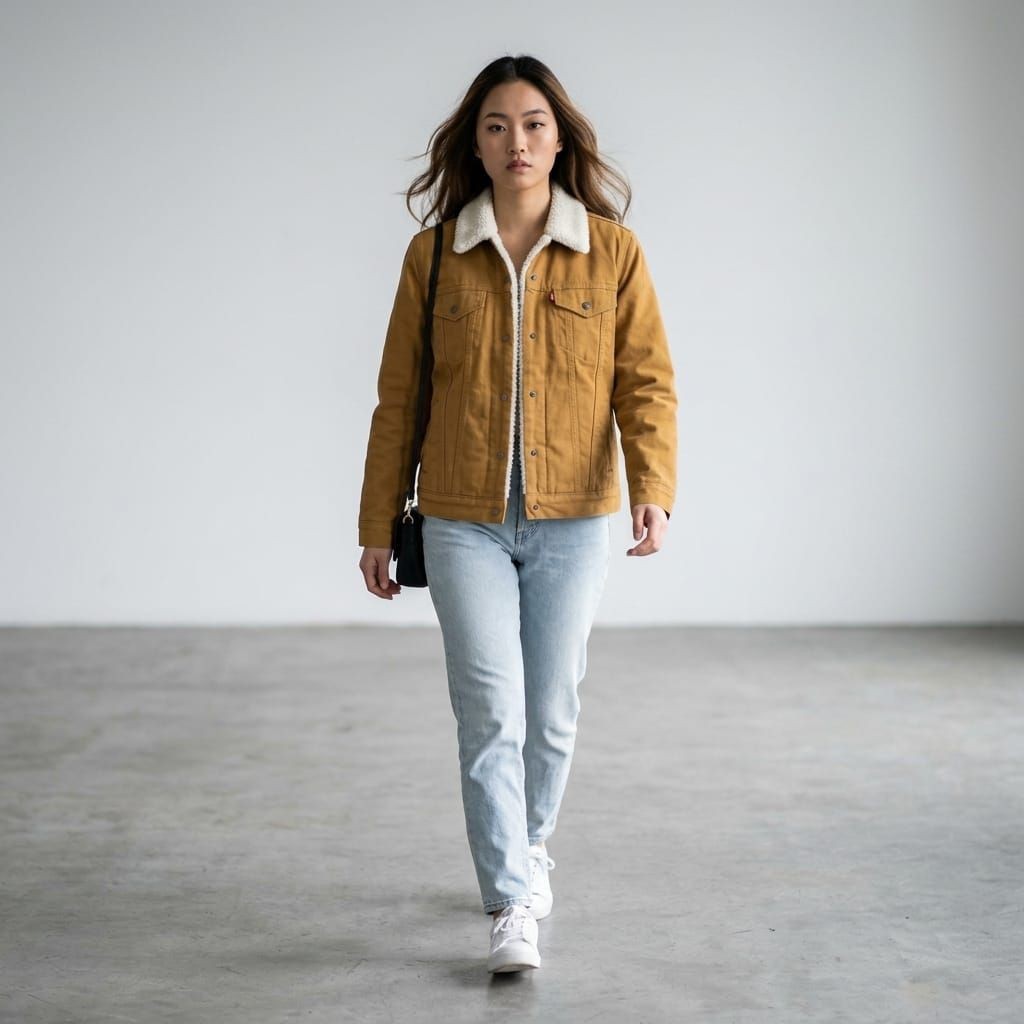 SHERPA JEANS JACKET ผู้ชายและผู้หญิง FUR JEANS JACKET BIKER JACKET