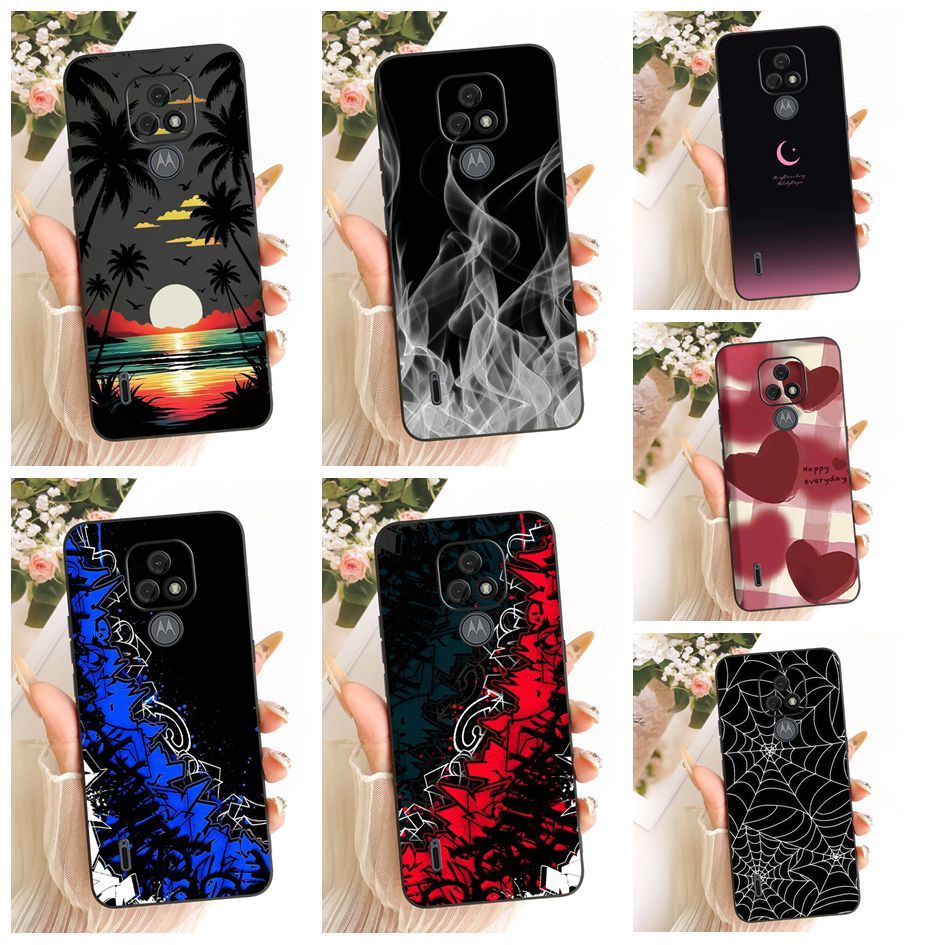 ปลอกสําหรับ Motorola Moto E7/E7 Plus เคสโทรศัพท์แฟชั่น Sunset Space ทาสีปกอ่อนสําหรับ MotoE7 E7Plus 
