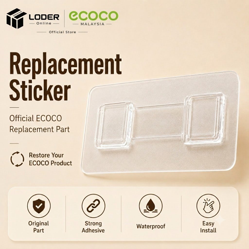 LODER ECOCO สติกเกอร์ทดแทนแผ่นกาวสติ๊กเกอร์ติดผนังไม่มีกาวเจาะสําหรับผลิตภัณฑ์ ECOCO
