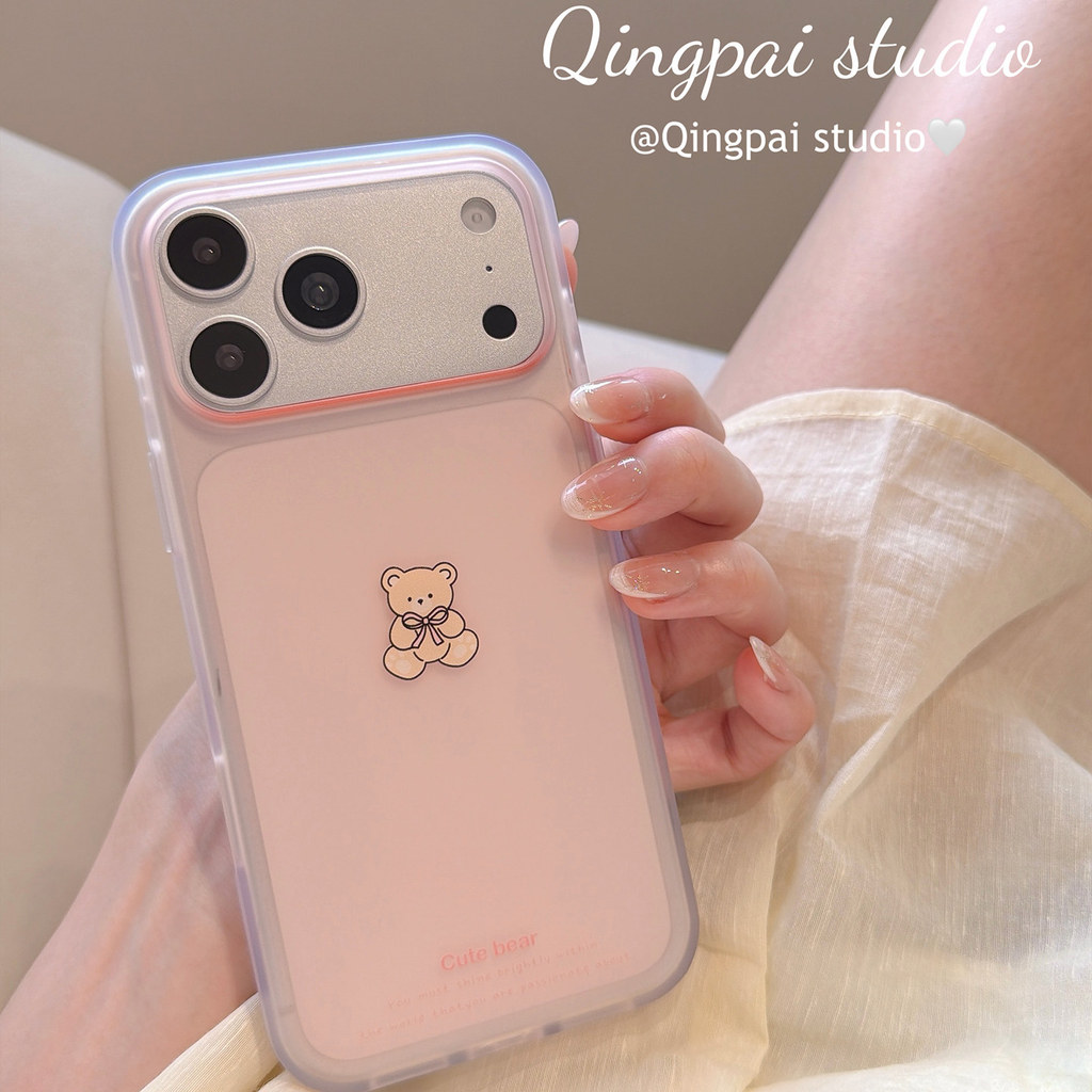 Huiwanju ลายสัตว์น่ารักเหมาะสําหรับเคส iPhone 17 Pro Max IP16 Pro/15 Pro เคสป้องกันแบบนุ่มด้าน