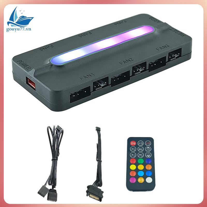 ARGB Controller 5V/3Pin ARGB 4Pin พัดลม PWM HUB PWM ARGB พัดลม Hub Hub Splitter สําหรับคอมพิวเตอร์พี