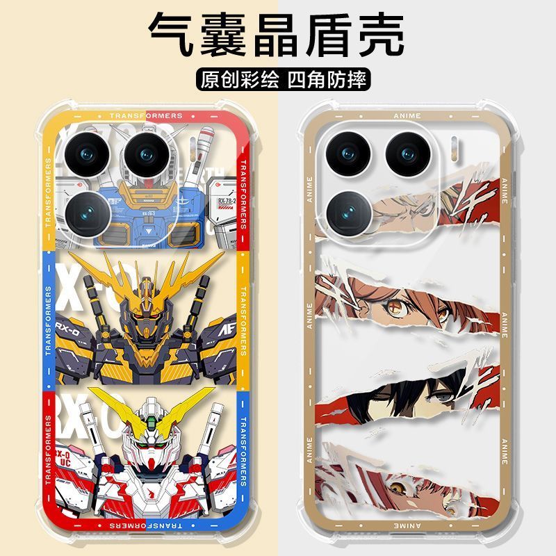 Vivo iQOO12 เคสโทรศัพท์ VIVO iQOO12Pro เกราะกล เคสใส iqoo12 ถุงลมนิรภัยป้องกันการล่มสลาย