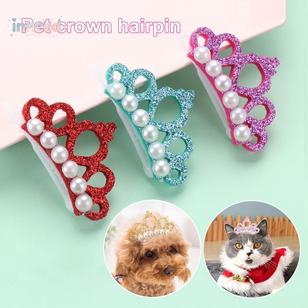 INNEED สุนัข Bowknot อุปกรณ์ลูกสุนัข Cat Grooming สุ่มอุปกรณ์สัตว์เลี้ยง Headdress คลิป