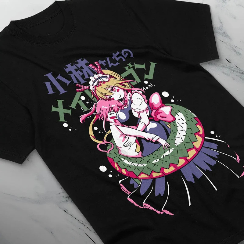 เสื้อยืด Dragon Maid Tohru จากอนิเมะ Kobayashi-san Chi No Maid Dragon Girl Waifu มีทุกขนาด