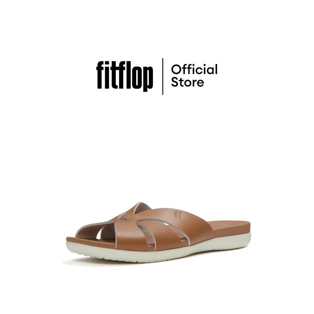 FITFLOP SOLAY WATERPROOF-LEATH WOVEN S รองเท้าแตะผู้หญิง รุ่น A6A-A69 สี BROWN