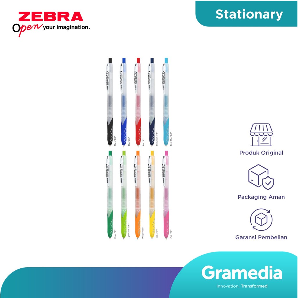 Zebra Kokoro Plus Mixed Color Set 6 ฟรี 1 สี Kokoro Plus
