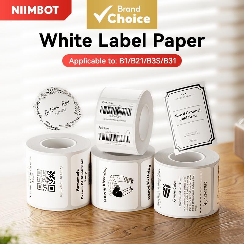 Niimbot B1 B21 B3S Label Paper Sticker Roll 50x50mm Thermal Waterproof Food Tag