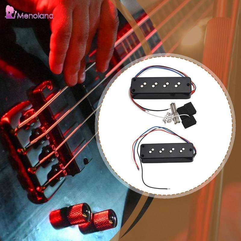 [Menolana] Double Coil Pickup สําหรับ 4 String Bass กีตาร์ไฟฟ้า Part Precision String Spacing อุปกรณ