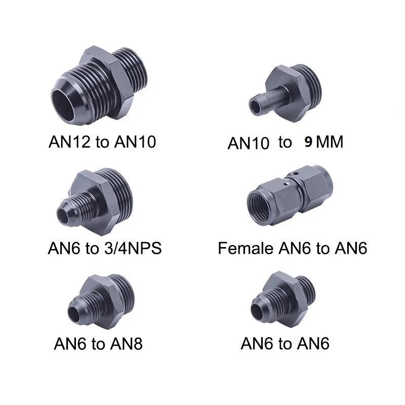 QP Oil Hose Straight Fitting Hose Adapter Oil Cooler Fitting An6 to An6 An8 An10 1/2 1/8 3/8 1/4 NPT