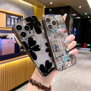 🌼KingMall🌼 เคสมือถือใสลายหวานอวกาศกันรอยสไตล์เกาหลี เหมาะสำหรับ samsung A15 A14 A13 A05 A23 A16 A06 รุ่นใหม่ที่สวยงาม